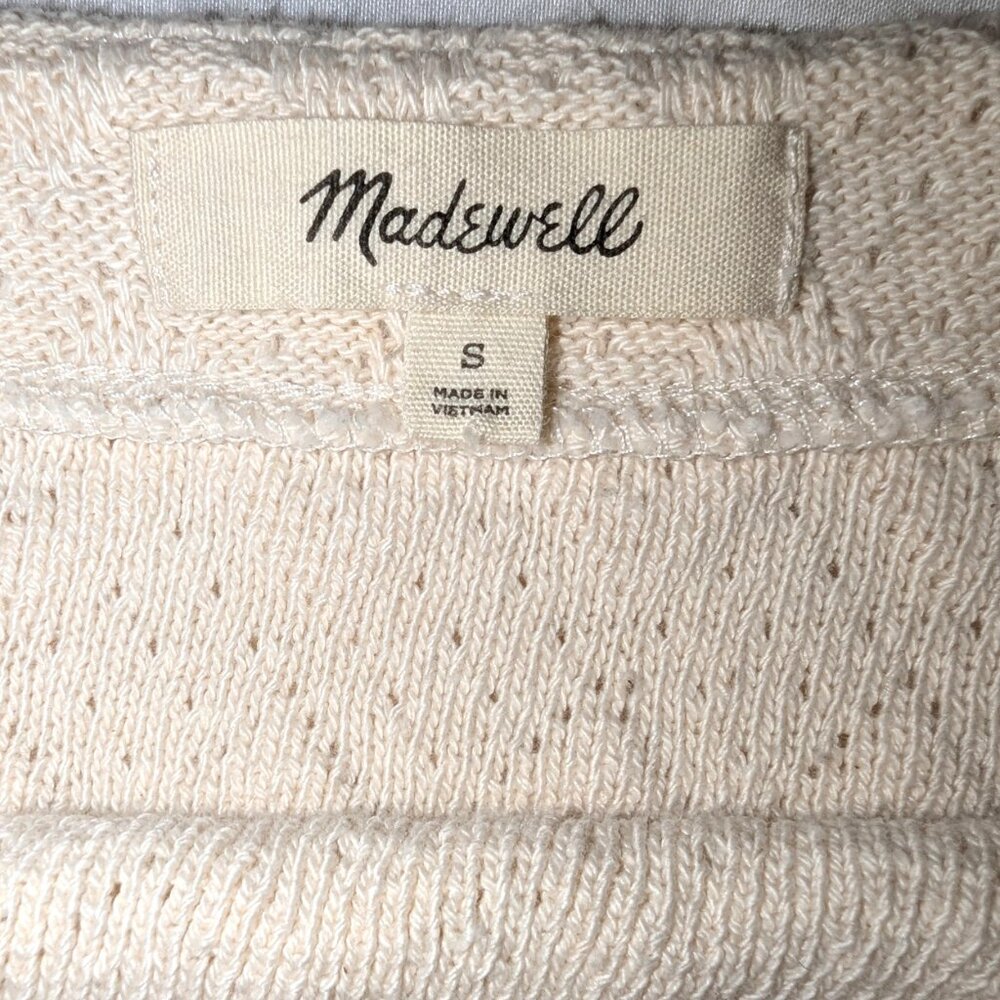 Madewell | Crochet Ruffle Cotton Tank Top in Cream | Size Small - Picture 5 of 11